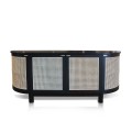 Naumi Sideboard In Teak With Rattan - Black