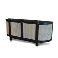 Naumi Sideboard In Teak With Rattan - Black