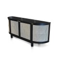 Naumi Sideboard In Teak With Rattan - Black