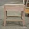 Solid Wood Nightstand - Rope Accent Legs Unfinished