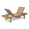 Sun Lounger Double Flip With Arm Right No Wheels