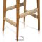 Teak Counter Height Barstool - Loom Weave Detail on Footrest