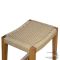 Teak Counter Height Barstool - Loom Weave Saddle Seat Detail