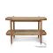 Two tier rattan coffee table front side detailed view