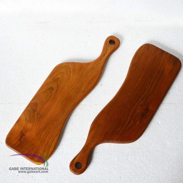 Solid wood cutting board paddle