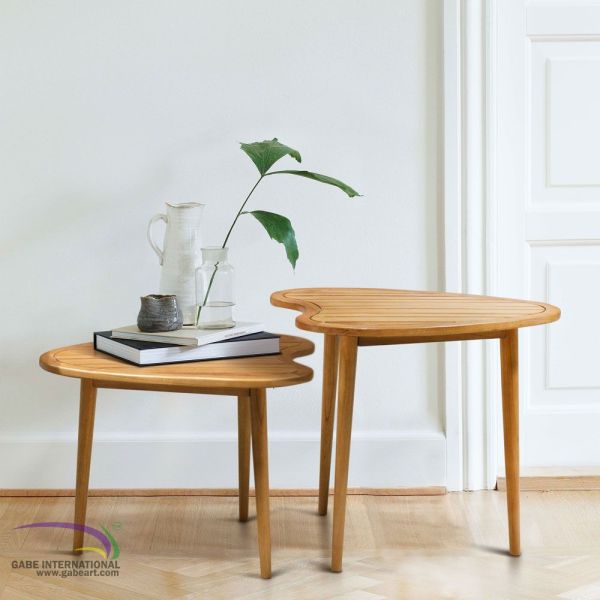 Wooden side table fifties set of 2