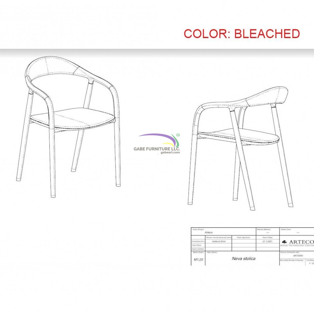 Arm Chair Neva Stolica Pnc.02 - Bleached C