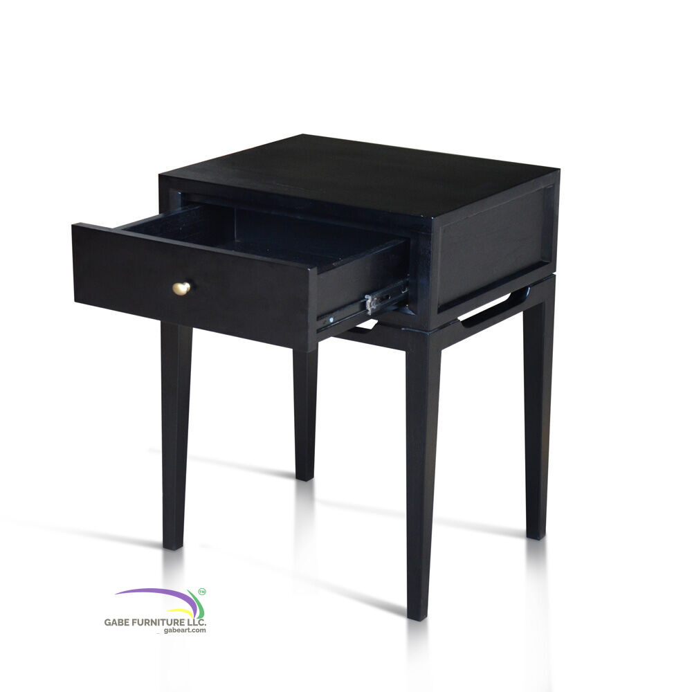 Bedside Table In Teak With One Drawer C