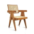 Armchair Summer In Teak With Rattan Back And Seat - Natural Colour icon