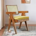 Armchair Summer In Teak With Rattan Back And Seat - Natural Colour icon