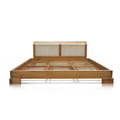 Bed Kito 180x200 In Teak With Modif Headboard With Rattan Tinggi Kasur 35 Cm icon