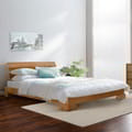 Bed Kito 180x200 In Teak With Modif Headboard With Rattan Tinggi Kasur 35 Cm icon