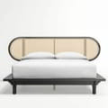 Bed Neonouveau Model B In Teak With Rattan - Queen Size icon