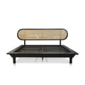 Bed Neonouveau Model B In Teak With Rattan - Queen Size icon