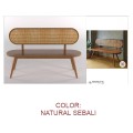 Bench In Teak With Rattan Lias - Sebali Color