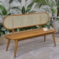 Bench In Teak With Rattan Lias - Sebali Color