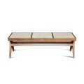 Bench Paris In Teak With Rattan - Natural Colour