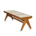 Bench Paris In Teak With Rattan - Natural Colour