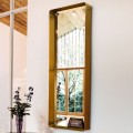 Big Ractangular Brass Frame Mirror 