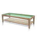 Catalina Coffee Table Glass Top Teak icon