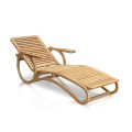 Chaise Lounge Deco In Teak Slats