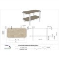 Coffee Table Junifer Rattan With Shelve