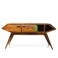 Console Table Futuristic Teak Wood icon