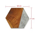 Cutting Board Hexagon Marble Teak