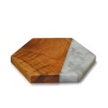 Cutting Board Hexagon Marble Teak