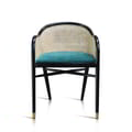 Dining Chair Round Back And Arm With Rattan Teak icon