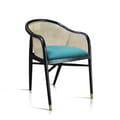 Dining Chair Round Back And Arm With Rattan Teak icon