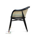 Dining Chair Round Back And Arm With Rattan Teak E icon