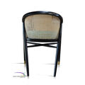 Dining Chair Round Back And Arm With Rattan Teak D icon