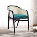 Dining Chair Round Back And Arm With Rattan Teak icon