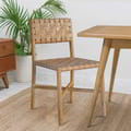 Dining Chair Seed In Teak With Genuine Leather icon