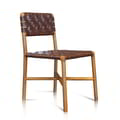 Dining Chair Seed In Teak With Genuine Leather icon