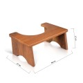 Folding Teak Toilet Stool Bath Room