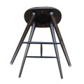 High Barstool Wooden Frame Top With Semi Chrome Black Leather 