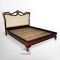 Mahogany Wavecrest Bed upholstered headboard