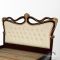 Mahogany Wavecrest Bed diamond tufted headboard