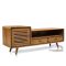 Teak TV Stand 2 Drawers Detailed View