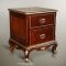 Mahogany Shell Carved Bedside Chest of 2 drawers