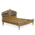 K Rococo Bed Upholstery With Button 181x201-silver Crushed icon