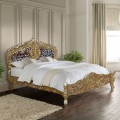 King Size Rococo Bed Gold Dust Paint 181 X 201