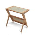 Laptop Desk Junifer Size 60cm - Top Rattan With Rattan Shelves icon