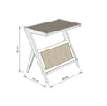 Laptop Desk Junifer Size 60cm - Top Rattan With Rattan Shelves icon