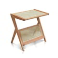 Laptop Desk Junifer Size 60cm - Top Rattan With Rattan Shelves icon