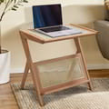 Laptop Desk Junifer Size 60cm - Top Rattan With Rattan Shelves icon