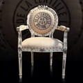 Louis Oval Chair With Burlap Covered icon