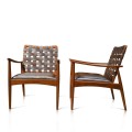 Lounge Chair New Fifties Mda Woven Leather